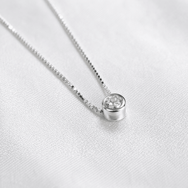 Collar Punto de luz Plata 4mm - Atesorame