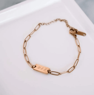 Personalized Gold Links Bracelet - Atesorame