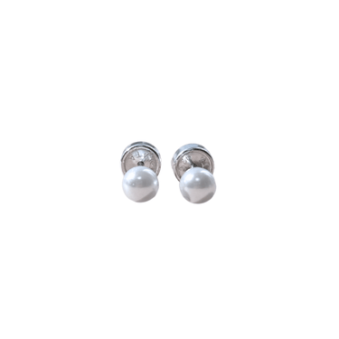 Aros Abridores Plata Perla Simil - Atesorame