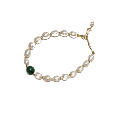 Pulsera Stella Perlas Naturales Malaquita - Atesorame