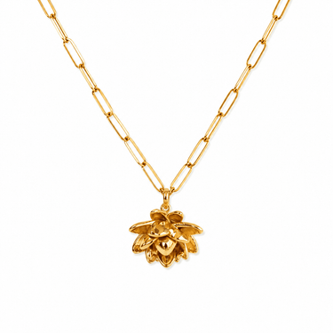 Collar Flor de Loto tridimensional Gold - Atesorame