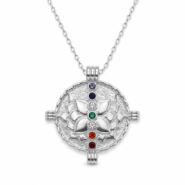 Collar Amuleto Chakras Silver - Atesorame
