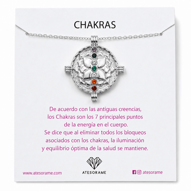 Collar Amuleto Chakras Silver - Atesorame