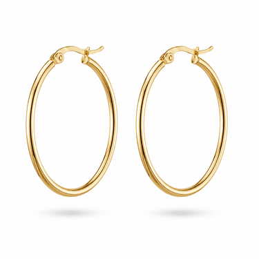 Argollas Slim 40mm Gold - Atesorame