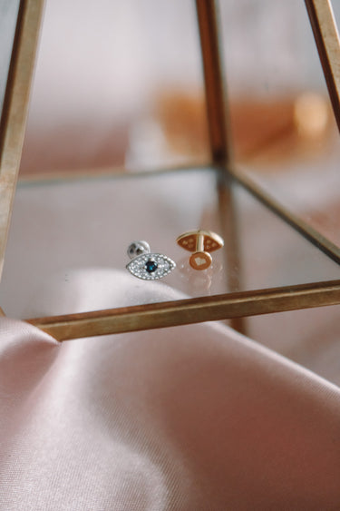 Piercing Proteccion Silver Tope Plano - Atesorame