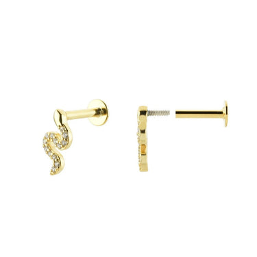 Piercing Snake Gold Tope Plano - Atesorame