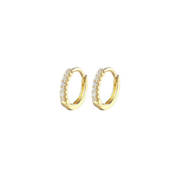 Argollas Mini Clear Gold - Atesorame
