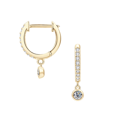 Argollas Moissanita Punto de Luz Gold - Atesorame