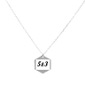 Collar Plata unisex Hexagonal - Atesorame