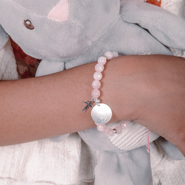 Pulsera Personalizada Cuarzo Rosado