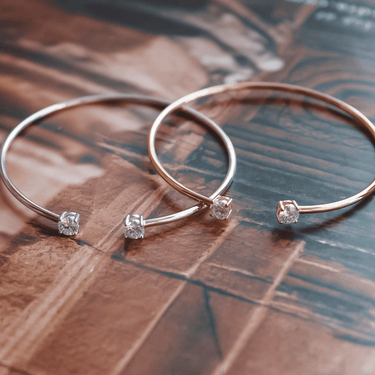 Esclava Moissanita Punto De Luz Gold - Atesorame