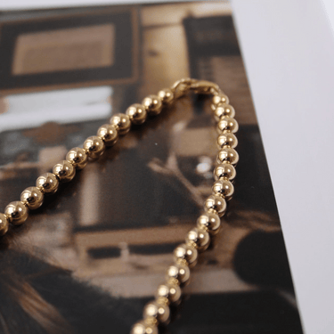 Collar Ball 5mm oro 14k - Atesorame