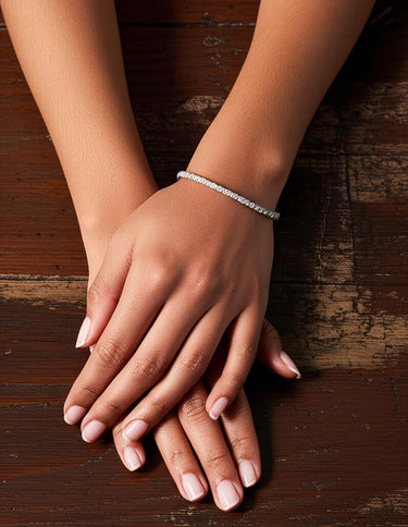Pulsera Moissanita Tennis 3mm - Atesorame