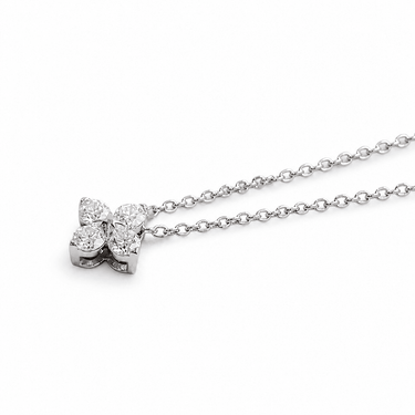 Collar Moissanita Trebol Plata - Atesorame