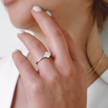 Anillo Moissanita Solitario 1,0 Quilate