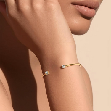 Esclava Moissanita Punto De Luz Gold - Atesorame