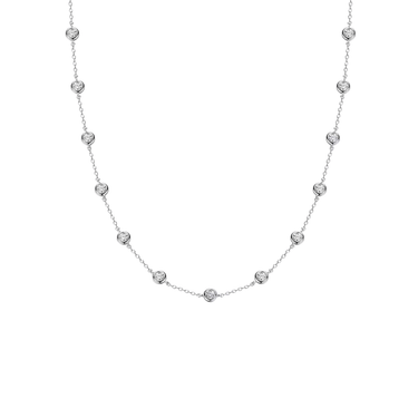 Collar Moissanita Elena Silver 20 - Atesorame