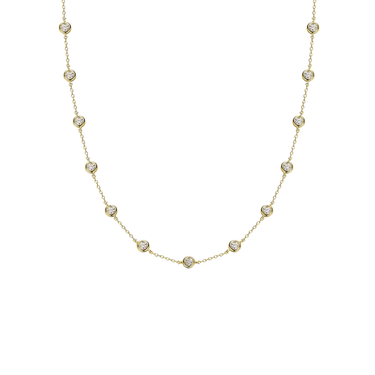 Collar Moissanita Elena Gold 20 - Atesorame