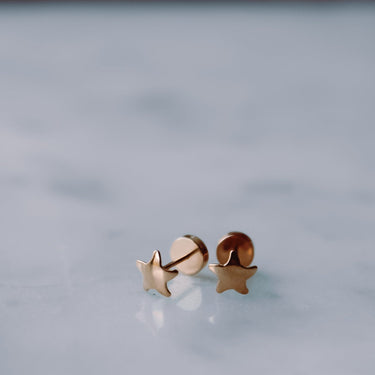 Abridores A Presion Oro 18k Estrella