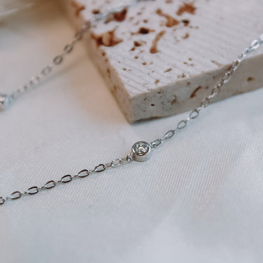 Collar Moissanita Elena 5 Silver - Atesorame