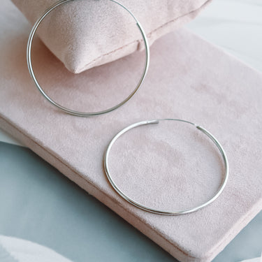 Argollas Carol 60mm Plata - Atesorame