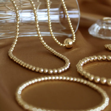 Collar Ball 5mm oro 14k - Atesorame