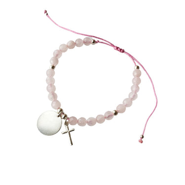 Pulsera Personalizada Cuarzo Rosado