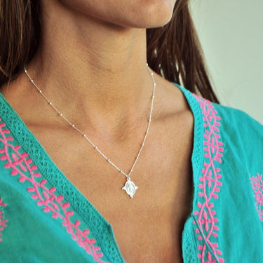 Collar Virgen de los Milagros Plata