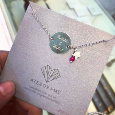 Pulsera Grabada Medalla 18mm