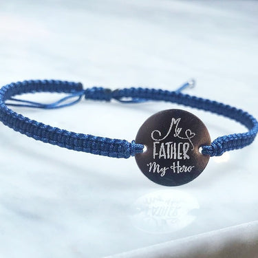 Pulsera Personalizada Tejida Azul