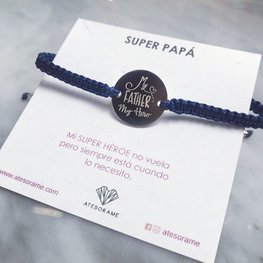 Pulsera Personalizada Tejida Azul