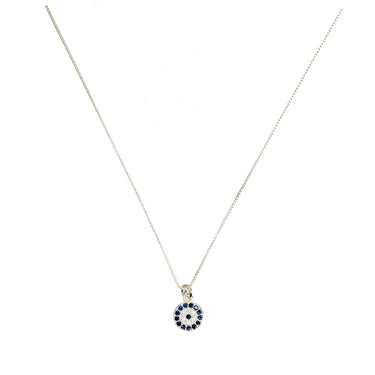 Collar Punto de Luz Ojo Turco Plata